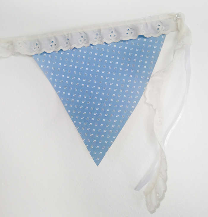 bunting with lace
