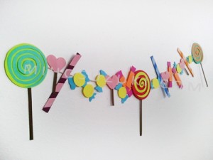 Finished paper candy garland!