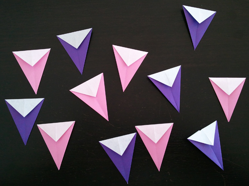 mini origami bunting