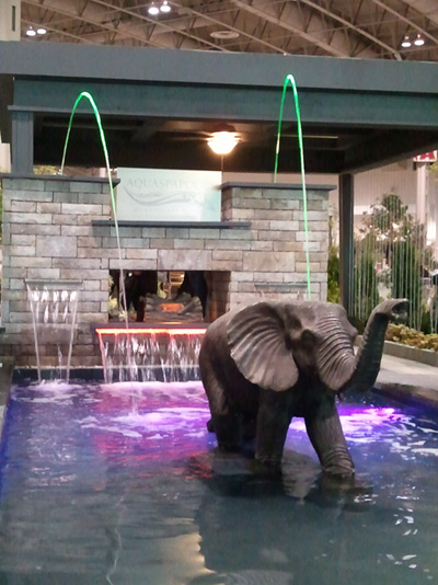 Elephant outdoor fountain