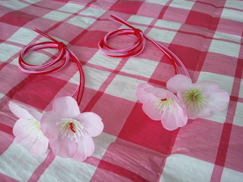 Japanese mizuhiki cords - cherry blossom